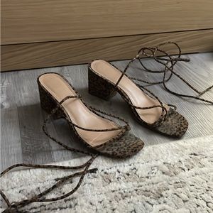 Urban outfitters: leopard wrap sandals